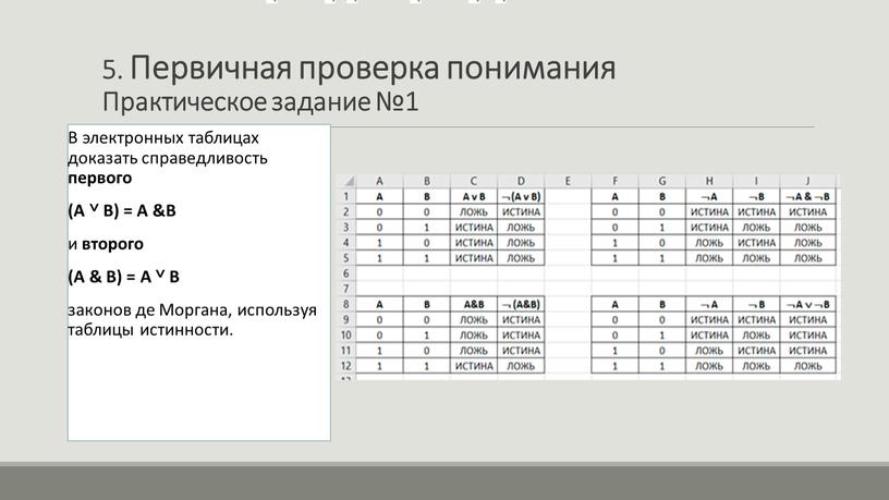 Первичная проверка понимания Практическое задание №1