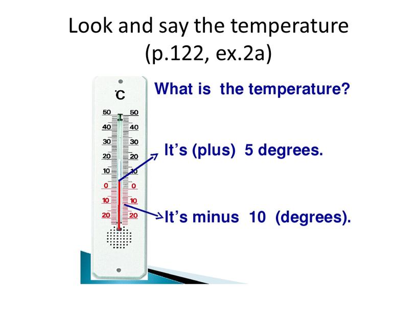 Look and say the temperature (p