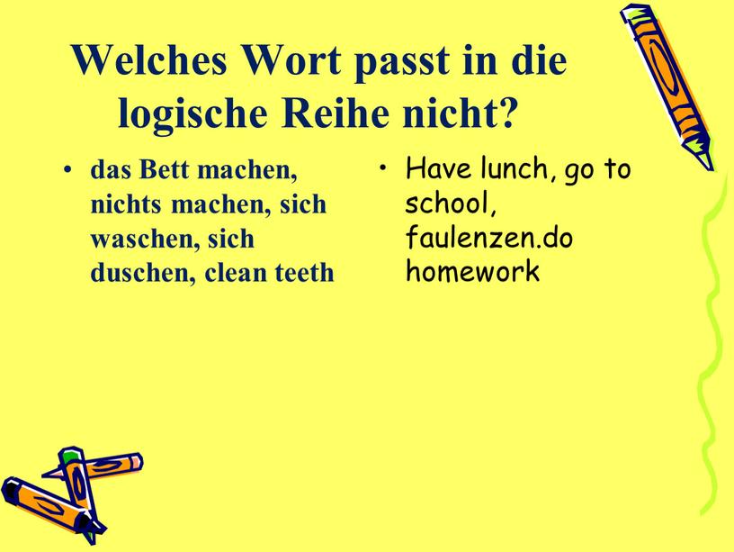 Welches Wort passt in die logische