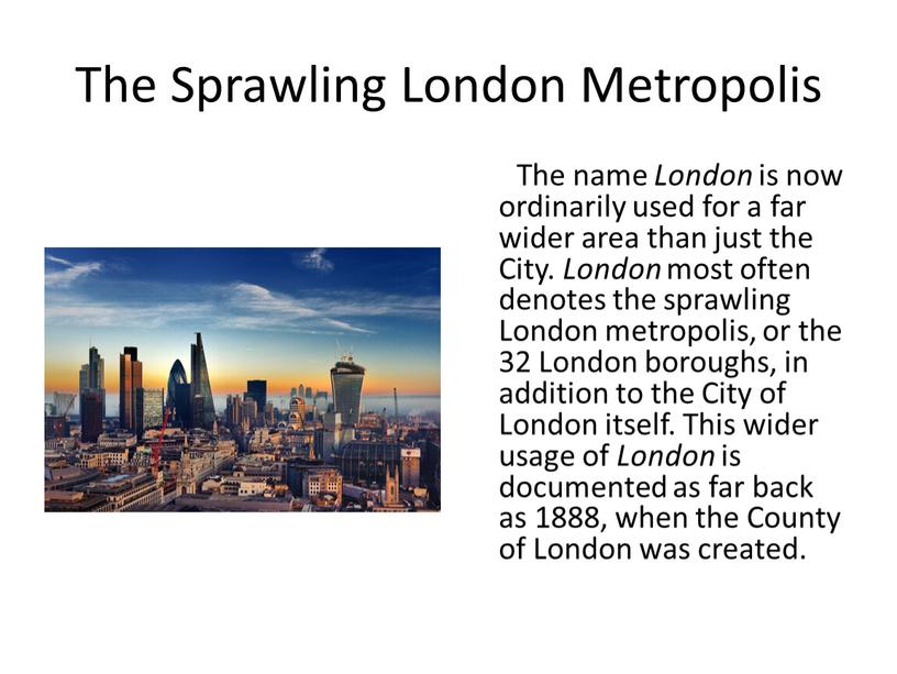 The Sprawling London Metropolis