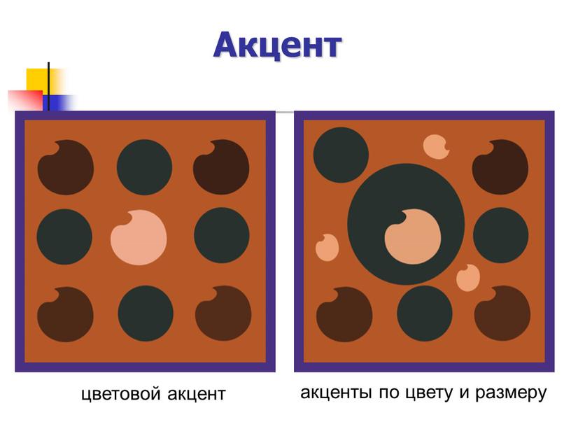 Акцент цветовой акцент акценты по цвету и размеру