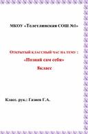 Открытый классный час на тему "Познай Себя"