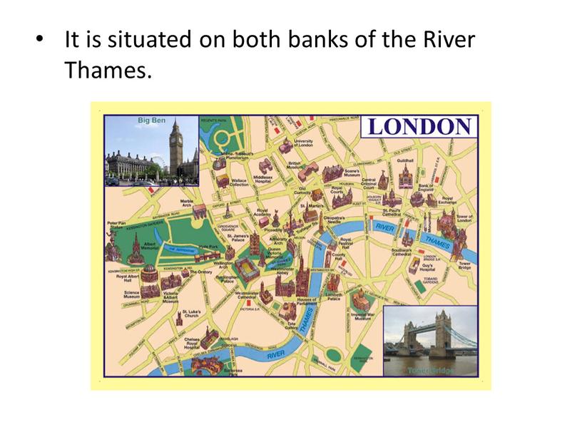 It is situated on both banks of the