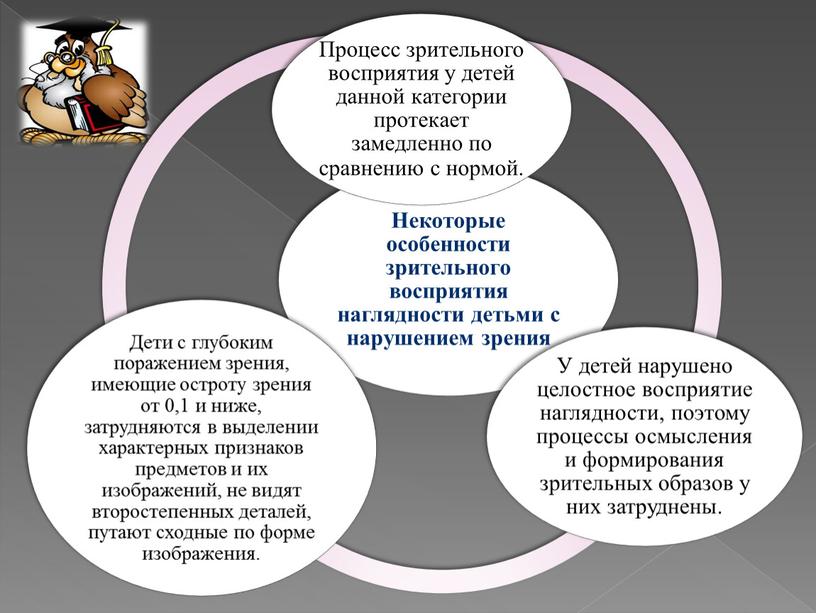 Презентация "Специфика использования наглядных пособий и раздаточного материала в работе со слепыми и слабовидящими детьми"