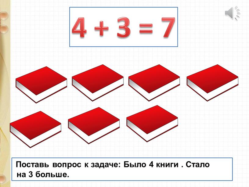 Поставь вопрос к задаче: Было 4 книги