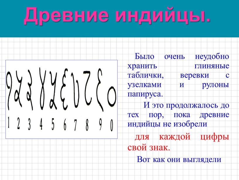 Древние индийцы. Было очень неудобно хранить глиняные таблички, веревки с узелками и рулоны папируса