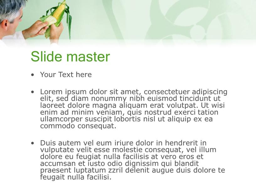 Slide master Your Text here Lorem ipsum dolor sit amet, consectetuer adipiscing elit, sed diam nonummy nibh euismod tincidunt ut laoreet dolore magna aliquam erat…