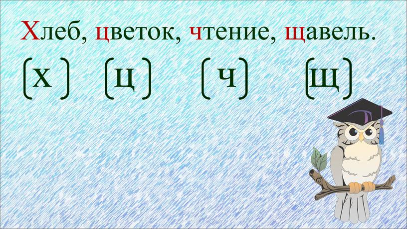 Хлеб, цветок, чтение, щавель. х ц ч щ