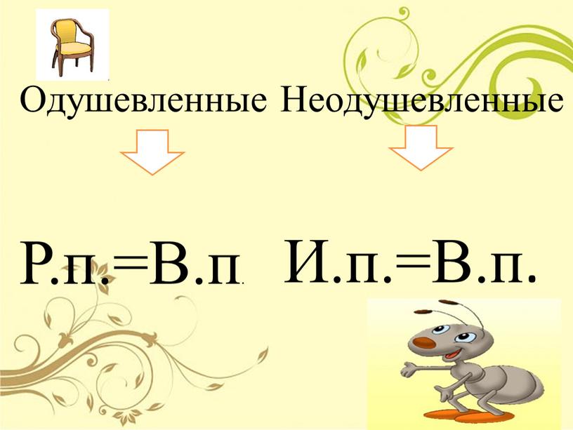 Одушевленные Неодушевленные Р.п