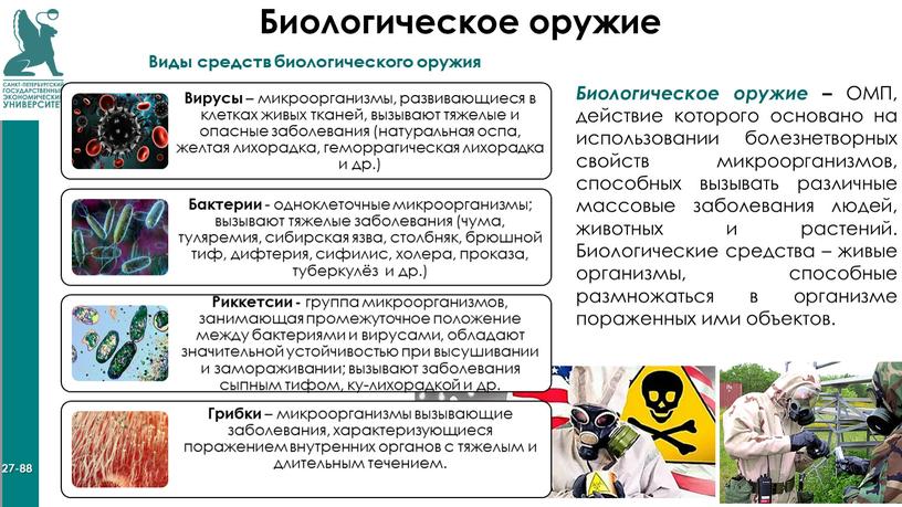 Биологическое оружие Биологическое оружие –