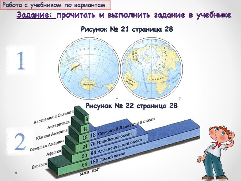 Работа с учебником по вариантам