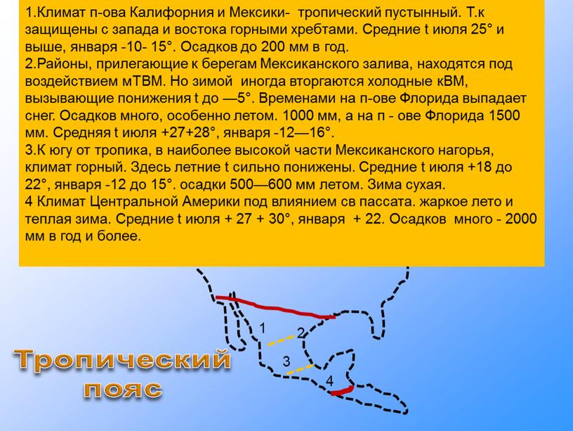 Тропический пояс 1.Климат п-ова