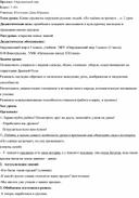 Конспект урока "Какие предметы окружали русских людей".