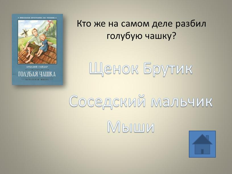 Кто же на самом деле разбил голубую чашку?