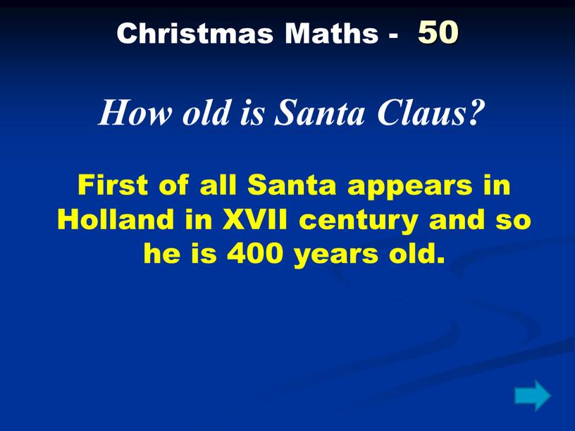 Christmas Maths - 50 How old is