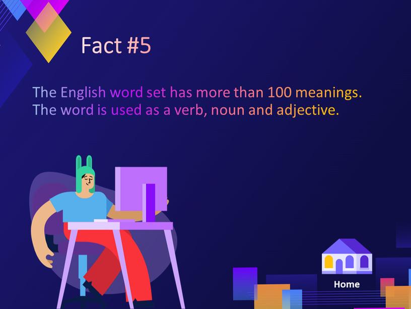 Fact #5 The English word set has more than 100 meanings