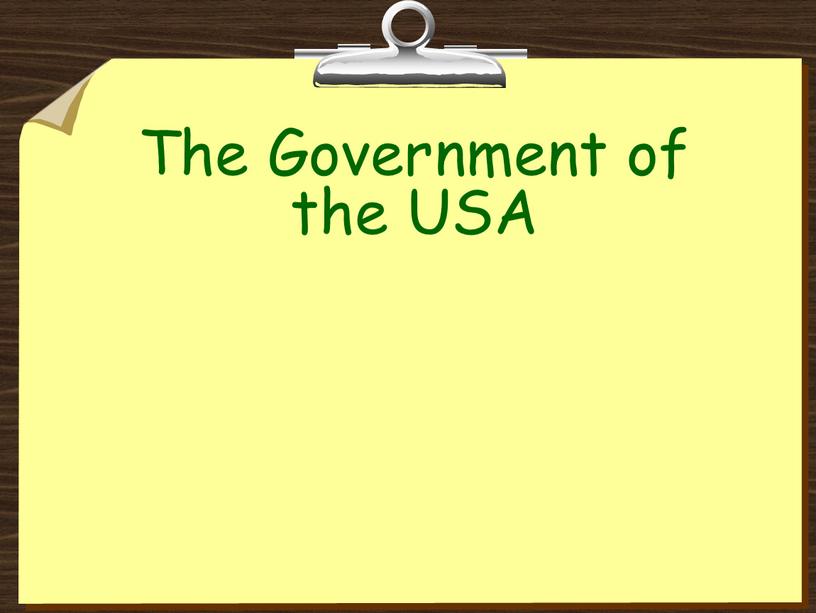 The Government of the USA