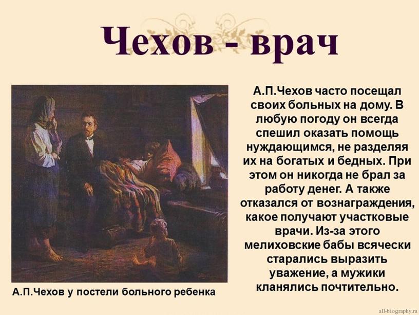 Интересные факты биографии А.П. Чехова