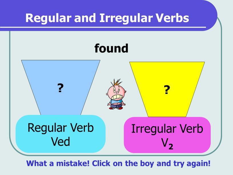 Regular and Irregular Verbs ? ? found