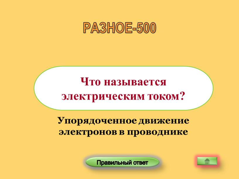 Упорядоченное движение электронов в проводнике