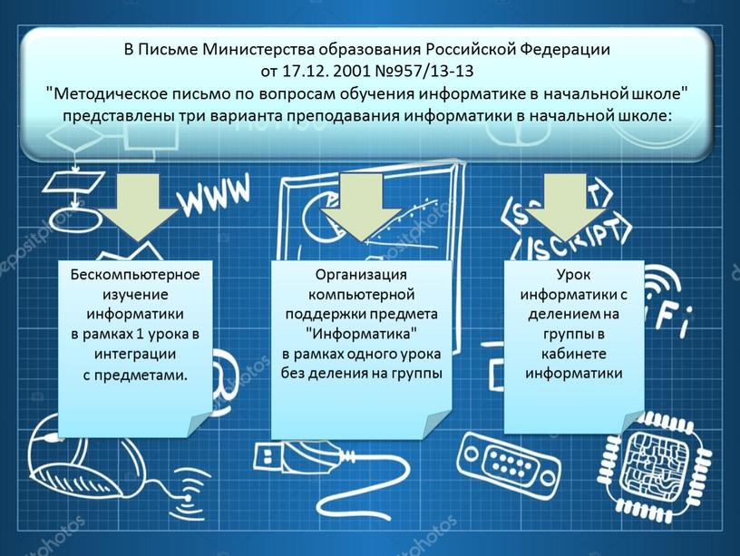 В Письме Министерства образования