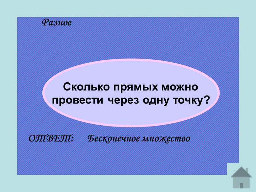 Разное Сколько прямых можно провести через одну точку?