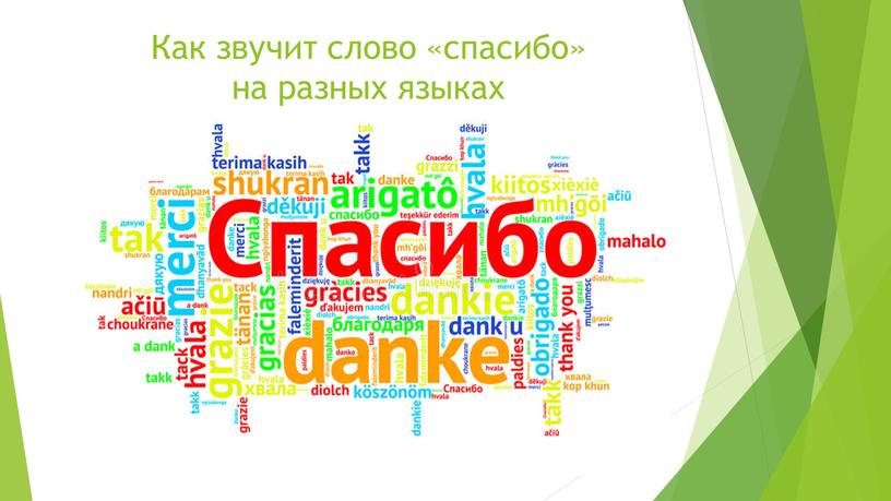 Как звучит слово «спасибо» на разных языках