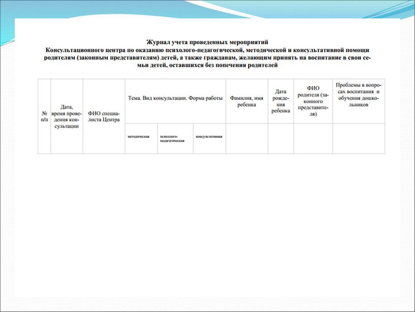 Проект "Консультационный центр-как основа социального партнерства в ДОУ"