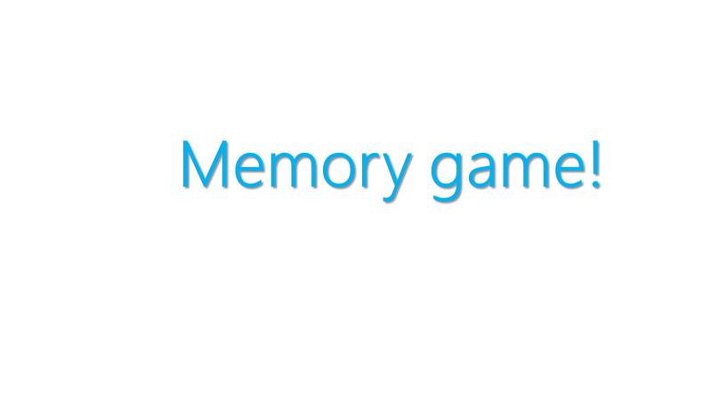 Memory game!
