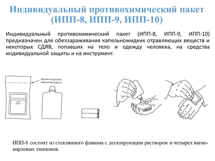 Индивидуальный противохимический пакет (ИПП-8,