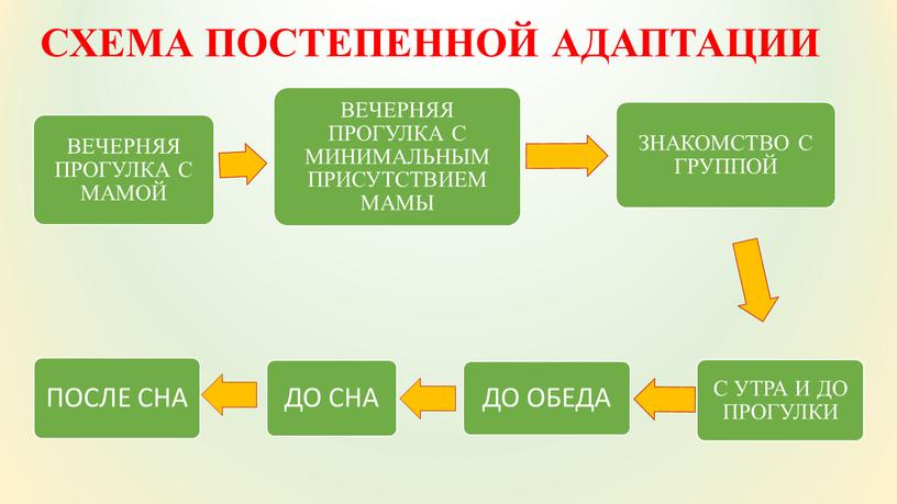 СХЕМА ПОСТЕПЕННОЙ АДАПТАЦИИ