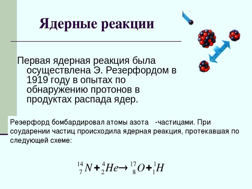 Презентация "Состав ядра. Ядерные силы. Ядерные реакции"