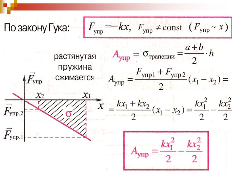 Презентация "Работа силы тяжести, силы упругости и силы трения" 9 класс