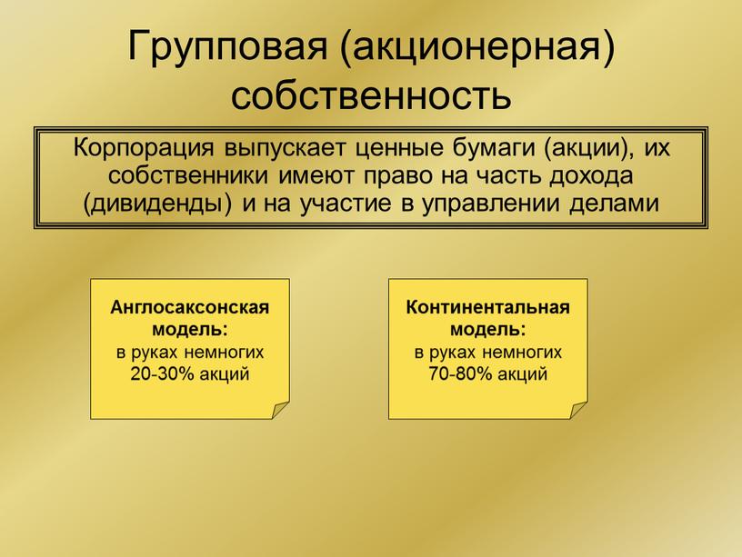 Групповая (акционерная) собственность