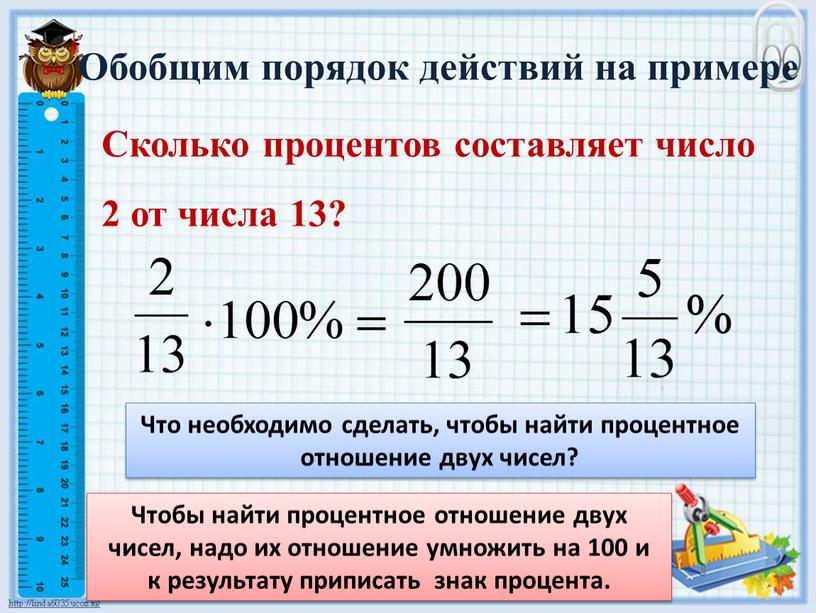 Обобщим порядок действий на примере