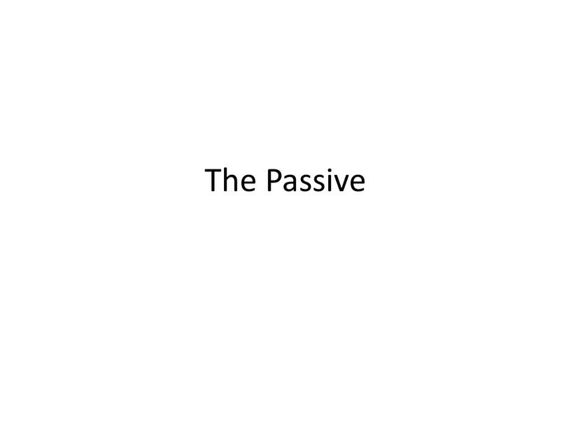 The Passive