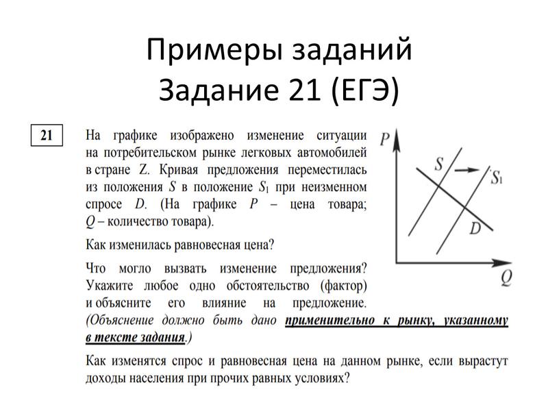 Примеры заданий Задание 21 (ЕГЭ)