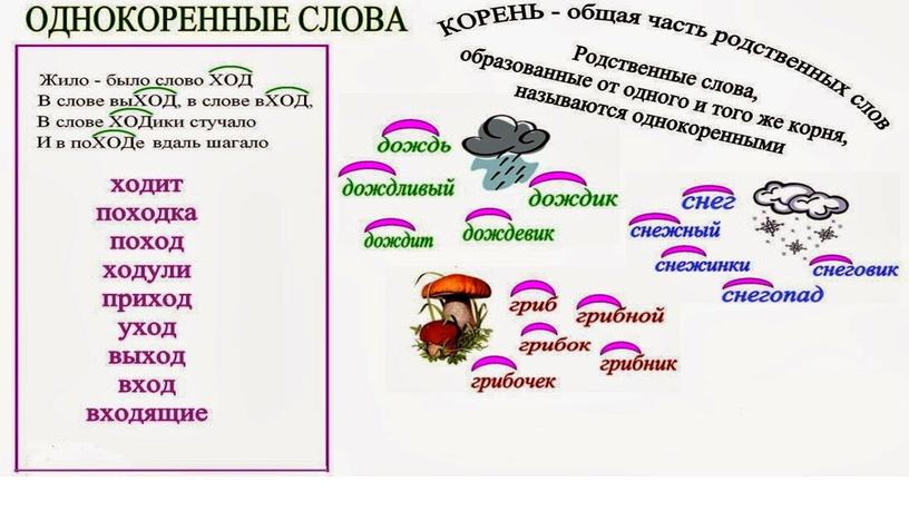 Презентация к уроку русского языка по теме "Корень слова"