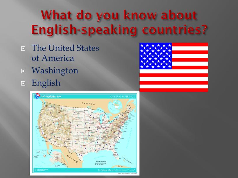 What do you know about English-speaking countries?