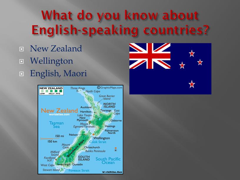 What do you know about English-speaking countries?