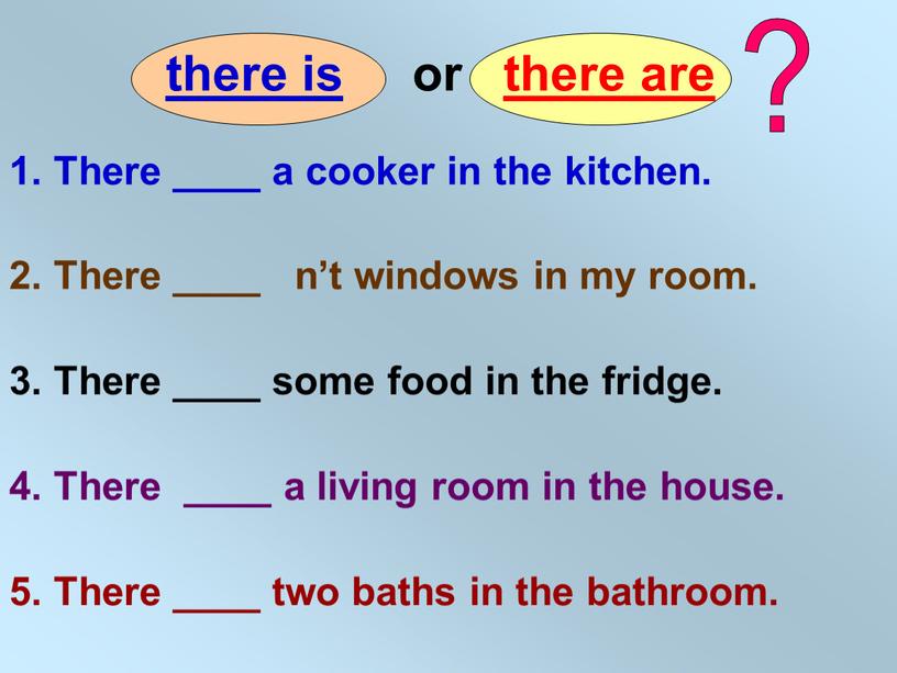 There ____ a cooker in the kitchen