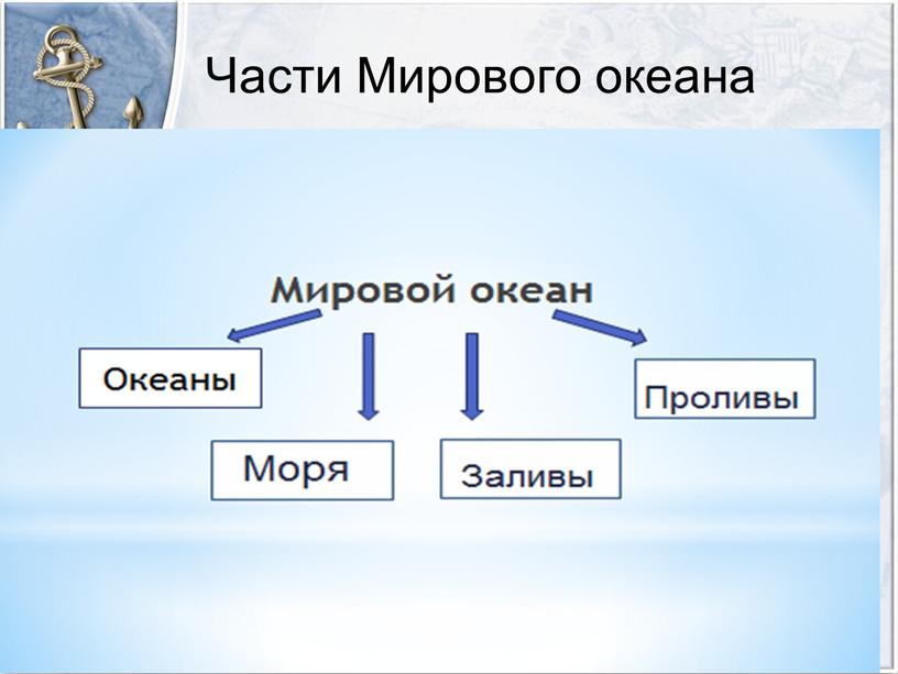 Части Мирового океана