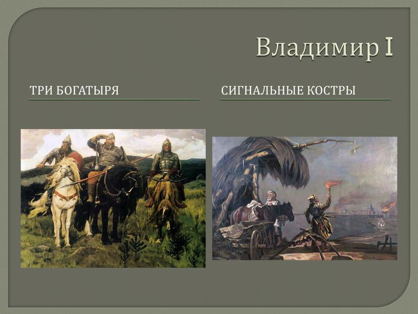 Владимир I Три богатыря Сигнальные костры