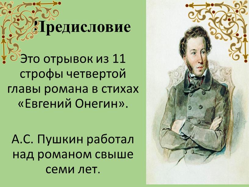 Это отрывок из 11 строфы четвертой главы романа в стихах «Евгений