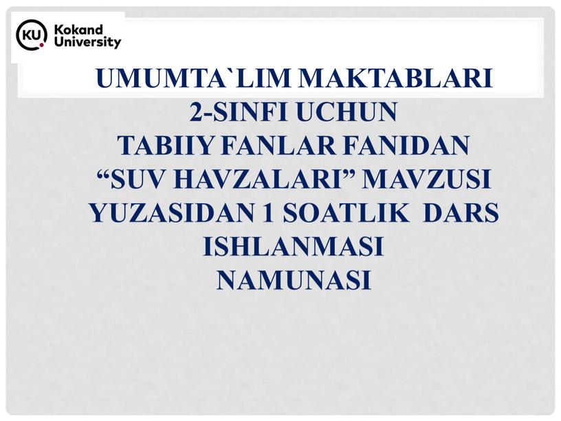 Umumta`lim maktablari 2-sinfi uchun