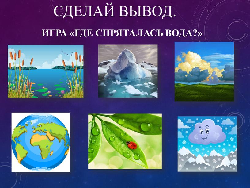 ИГРА «ГДЕ СПРЯТАЛАСЬ ВОДА?» СДЕЛАЙ