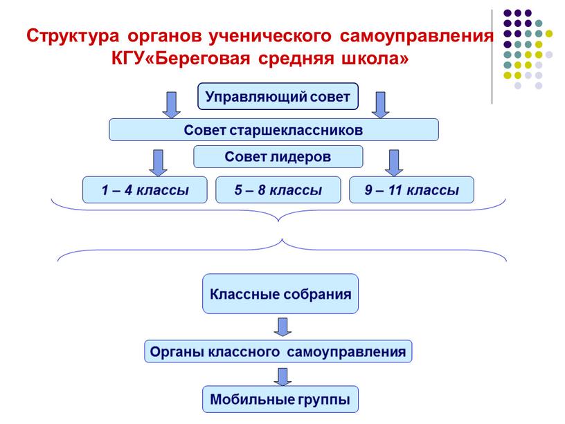 Структура органов ученического самоуправления