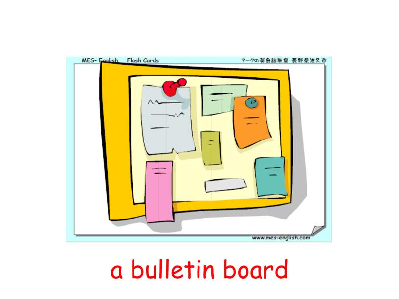 a bulletin board