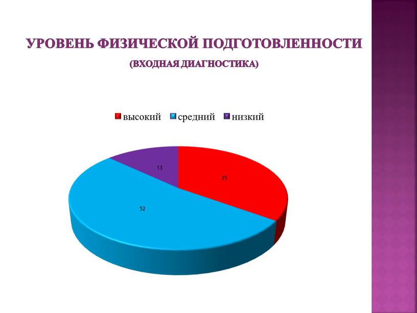 Уровень физической подготовленности (входная диагностика)