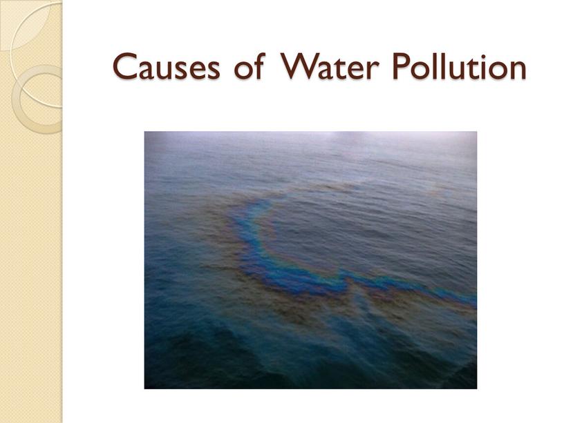 Causes of Water Pollution